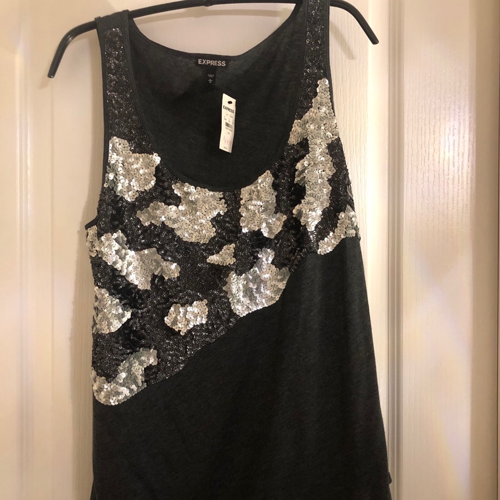 Charcoal Sequin Shell